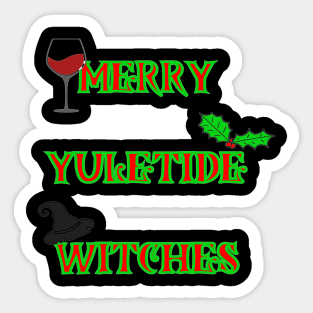 Merry Yuletide Witches, Christmas sweater style Sticker